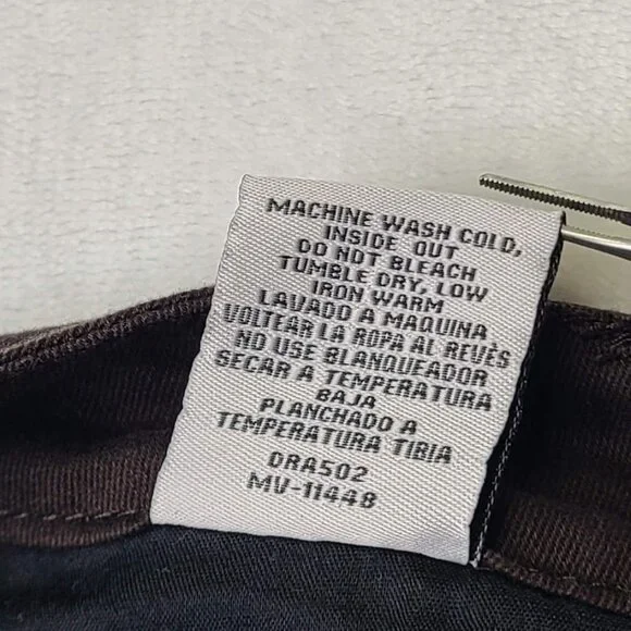 One 5 One Womens Size 12 Authentic Denim Brown Stretch Pants - Picture 4 of 12